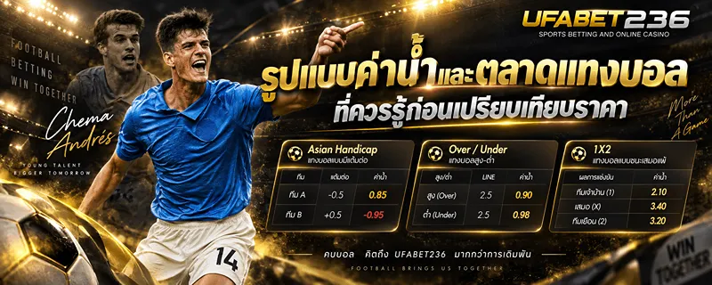 รูปแบบค่าน้ำและตลาดแทงบอลค่าน้ำดี