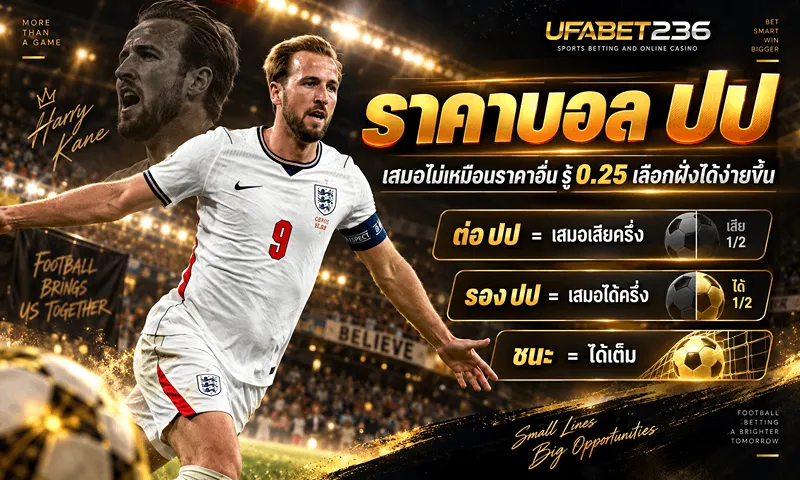 ราคาบอล ปป เสมอไม่เหมือนราคาอื่น รู้ 0.25 เลือกฝั่งได้ง่ายขึ้น